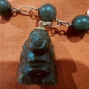 14k Vintage Jade With Buddha Bracelet